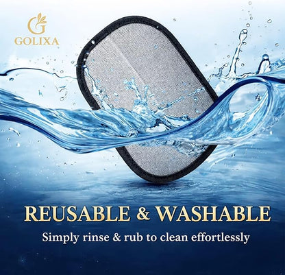 4 Pack Pet Hair Removal Glove for Dogs & Cats, 4 Designs Electrostatic Magic Brush Pet Hair Remover, Reusable Dog Hair Remover, Washable Pet Grooming Tools for Carpet, Sofa, Clothes & Car Seats