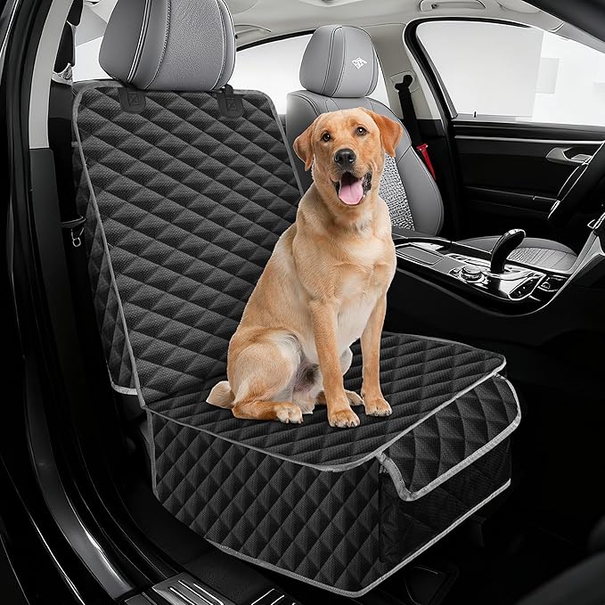 XHRING Front Seat Dog Cover Car for Ford F150 F-150 F250 F350 F450 Lightning Super Duty 2000-2026 Truck Accessories, Waterproof & Nonslip Dog Car Seat Cover Front Passenger Pet Front Seat Cover