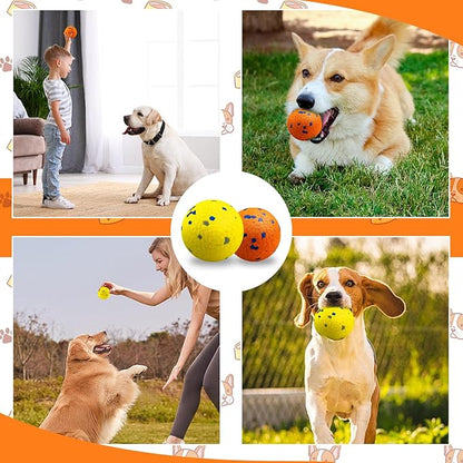 Dog Balls Indestructible Tennis for Dogs Durable Bouncy Dog Toy for Aggressive Chewers Interactive Dog Toys for Water Toy Fetch Balls 2 Pack