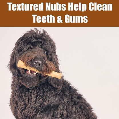 SPOT Bam-Bones Plus Bamboo Stick - Bamboo Fiber & Nylon, Durable Long Lasting Dog Chew for Aggressive Chewers – Great Toy for Adult Dogs & Puppies Under 90lbs, Non-Splintering, 9.5in, Chicken Flavor