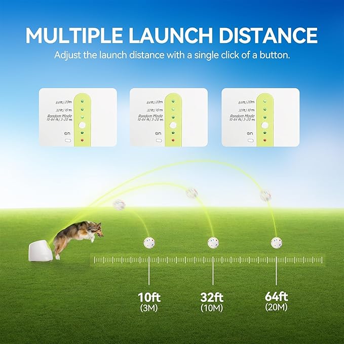ALL FOR PAWS Automatic Dog Ball Launcher with 2.5in EPTU Balls, Ball Thrower for Medium to Large Dogs, Interactive Dog Fetch Toy for Mental & Physical Exercise