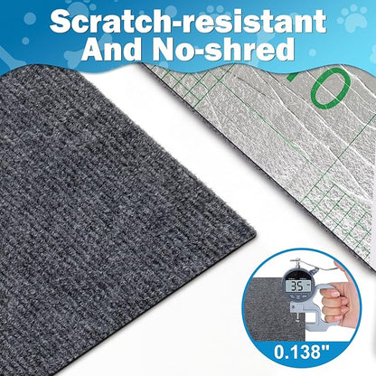 23.6x15.8 Cat Wall Scratcher Mat with Nano Tape,Anti Cats Scratch Furniture Couch Carpet Corner Protector for Indoor,Trimmable Cat Scratching Pad Board Sofa Replacement