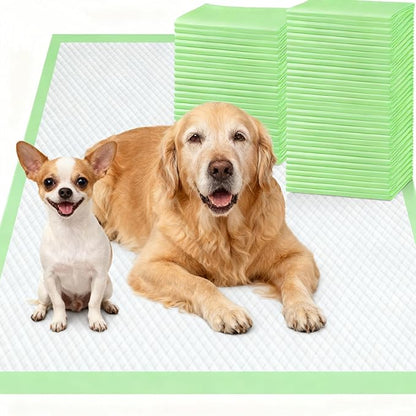 Gimars XL 6-Layer Ultra Absorbent 1200ml 48-Hour Leak-Proof Dog Pee Pads, Quick Dry Extra Large Puppy Pads for Puppy Training, Senior & Incontinent Dogs, Cats, Overnight Use, 30"x36", 50 Count Green