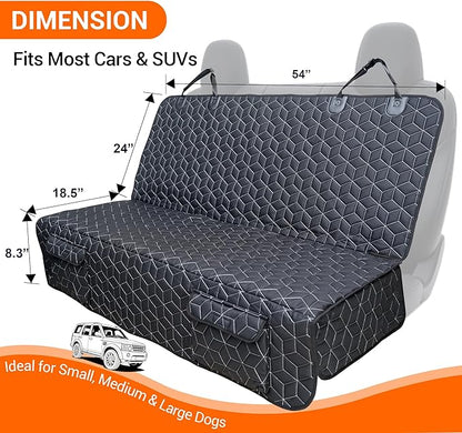 Meginc Dog Car Seat Covers for SUVs, Waterproof Dog Seat Cover for Back Seat Heavy Duty Nonslip Bench Backseat Covers Protector for Rav4/Honda/Subaru/Mazda CX5/Hyundai Tuscon Car Seat Covers for Suvs