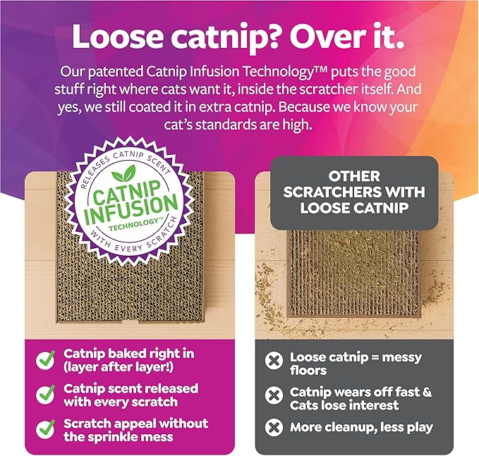 SmartyKat Scratch Up Corrugated Hanging Cat Scratcher, Catnip Infusion Technology - Brown, Single Wide