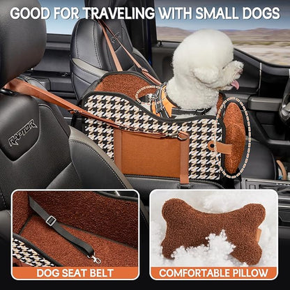 TKYZ Center Console Dog Car Seat,Pet Puppy Car Seat,Middle Console Dog Armrest Booster Seat for Small Dogs