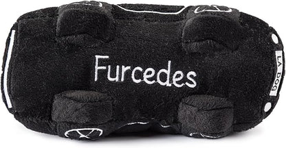 Haute Diggity Dog Furcedes Car Toy, Plush Designer Dog Toys with Interactive Squeaker, Stimulating Pet Enrichment, Machine-Washable & Safe Materials for All Breeds, One Size