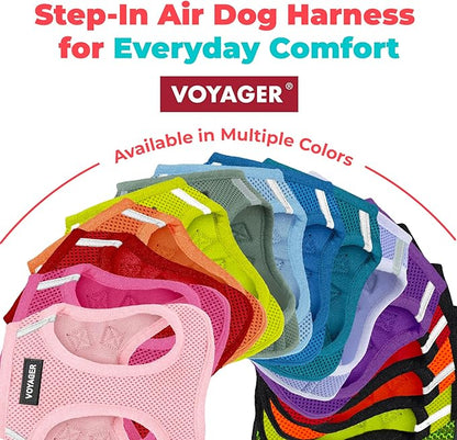 Best Pet Supplies Voyager Step-in Air Harness - All Weather Mesh, Reflective, No Pull Harness for Dogs, Cats - Secure with Hook & Loop Fastener, Buckle, Double D-Rings - Khaki, M