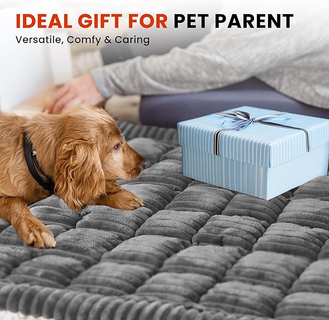 HiPetpy Backseat Dog Bed Mat for Car, Non-Slip Dog Bed for Car Back Seat, Soft & Cozy Dogs Blanket, Washable Travel Pet Mat Seat Protector for Cars, SUVs, Trucks