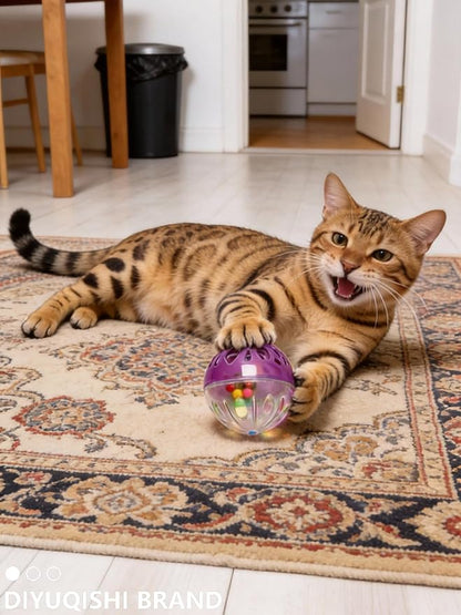 10 Cat Toys Balls for Indoor Kitten, 9 Styles PP Bell Balls with Sound, Safe Durable Chew Toys for Cats Kittens (1.5'' - 2.2'')