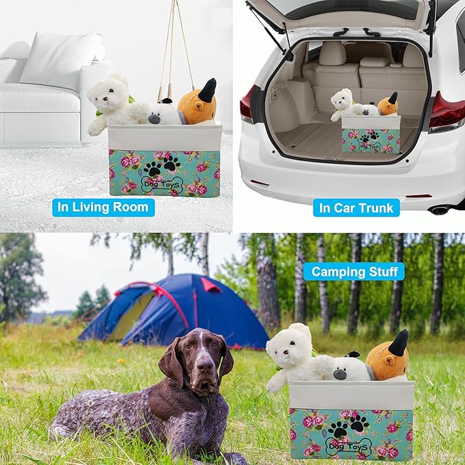 Large Collapsible Dog Toy Box for Pet Toys & Accessories