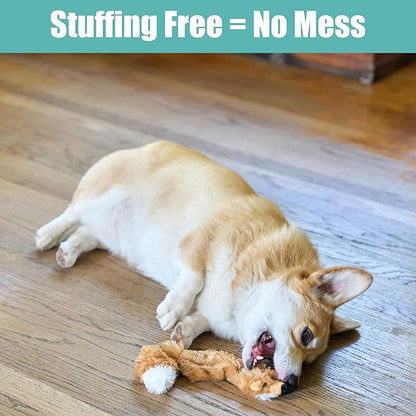 SPOT Skinneeez Fox – 14" Stuffing-Free Plush Squeaky Dog Toy for Small & Medium Dogs, Best for Light to Moderate Chewers, Mess-Free Play