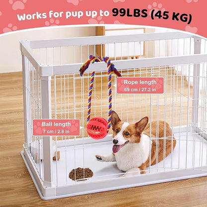 Interactive Dog Toys, Crate Training Aids for Puppies, Reduce Stress Anxiety Peanut Butter Dog Food Treat Dispenser Toys(Red)