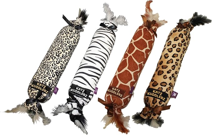 Multipet Katz Kuddlerz Elongated Plush Cat Toy, All Breed Sizes