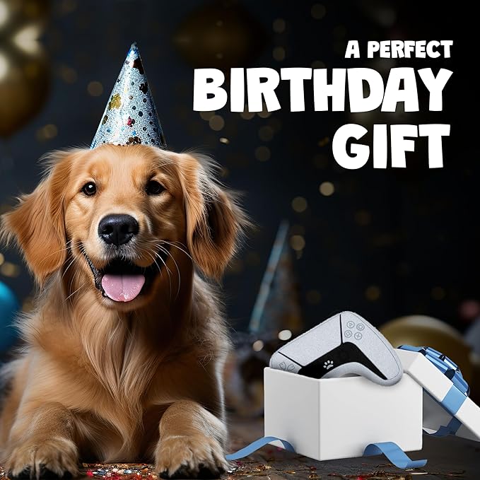 Video Game Controller Parody Dog Toy – Funny Squeaky Dog Toys for Interactive Play and Training – Durable, Easy to Clean, Birthday Gifts for Small, Medium and Large Dogs