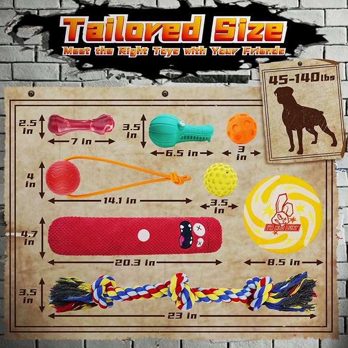 Long-Lasting Heavy Various Dog Chew Toys for Aggressive Chewers, 9 Pack Indestructible Large Dog Toys Include Tug Chew & Rope Toys, Squeaky Toys for Medium&Large Breed (For Super Chewers-Crocodile)