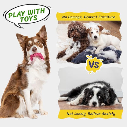 Pet Soft Dog Toys Squeaky - 6 Pack Cute Puppy Toys Plush Animals, No Stuffed Dog Chew Toy Interactive Pet for Small, Medium and Large Dogs