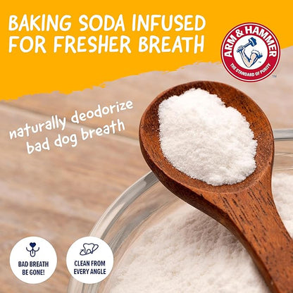 ARM & HAMMER for Pets Nubbies Duality Bone Dental Dog Toy- Best Dog Chew Toy for Moderate Chewers- Dog Dental Toy Helps Reduce Plaque & Tartar- Green Apple Flavor Baking Soda (Pack of 8)