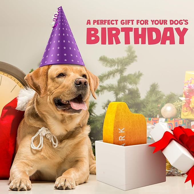 Puff Parody Dog Toy – Funny Squeaky Dog Toys for Interactive Play and Training – Durable, Easy to Clean, Birthday Gifts for Small, Medium and Large Dogs - Peach