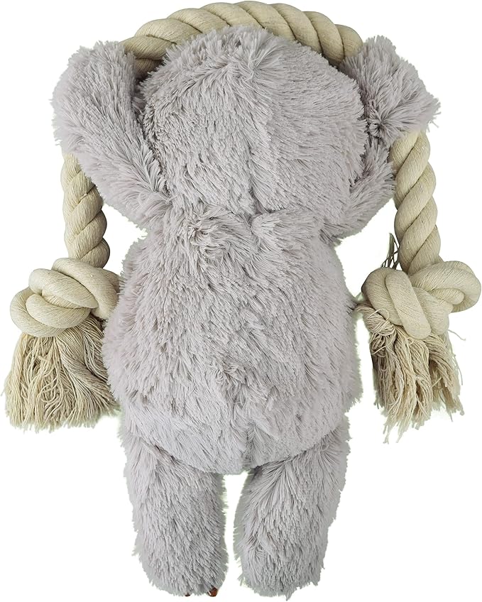 Native Pup Dog Toy Rope and Plush Stuffed Squeaker, Tug of War Toys for Dogs, Puppy Welcome Home Add on for Pets (Sloth)