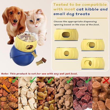 Interactive Dog Toy-Dog Treat Toys/Cat Food Feeder, Pet Indoor Exercise Swinging Nonpareil Feeder for Cats, Dogs