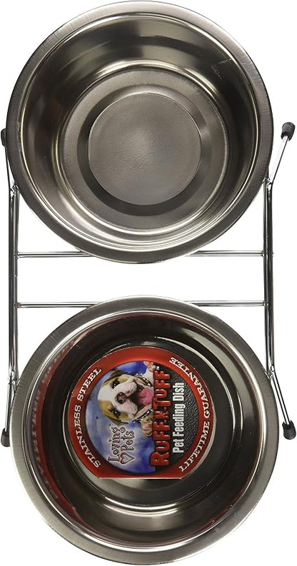 Loving Pets Double Diner Dog Bowl, 1-Quart