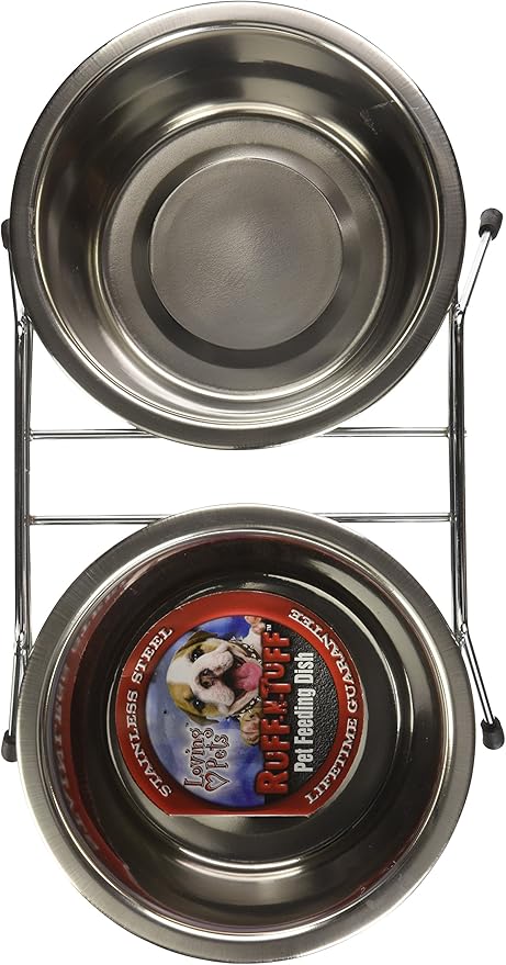 Loving Pets Double Diner Dog Bowl, 1-Quart