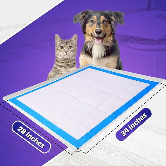 TidyFriend Dog Pee Pad Holder Tray Fits for 28” x 34” Wee Wee Pee Pads - Stable Grip, Raised Edges, Quick-Wipe Silicone Surface Dog Potty Tray Holder for Indoor Flooring Protection (White)