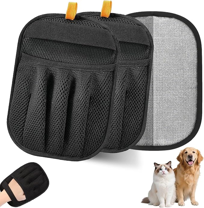 Pet Hair Remover Glove, Pet Hair Remover for Laundry, ReusableElectrostatic Dog Cat Hair Removal Gloves for Furniture