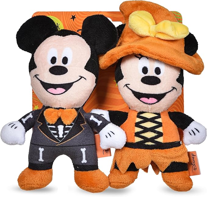 Disney for Pets 2Pc 6/'' Halloween Plush Mickey & Minnie Mouse Toys for Dogs | Mickey & Friends Plush Dog Toy | Halloween Toys for Dogs, Official Dog Toy Product of Disney for Pets (FF27385)