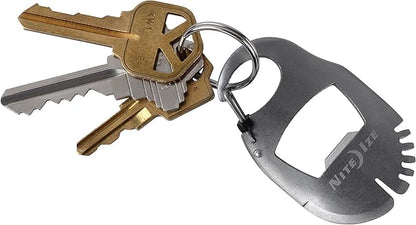 Nite Ize DoohicKey Pet Tool, Pet Multi Tool, Burr Comb, Tick Remover, Nail File, Bottle Opener, Stainless Steel