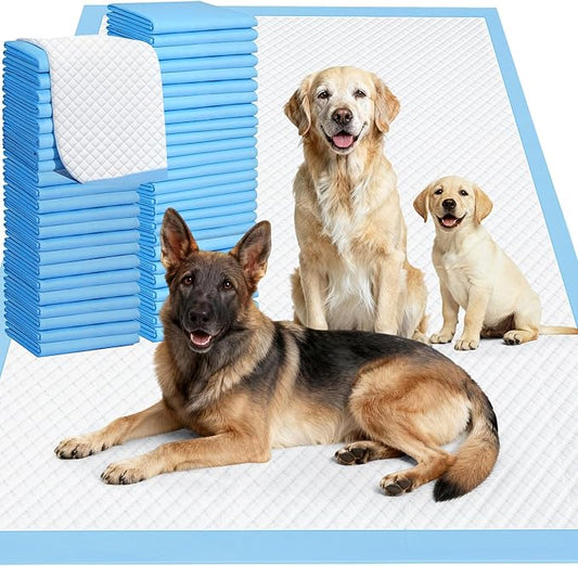 Gimars XXXL 31X47” 40 Count 1200ML Super Absorbent Thicken 6-Layer Ultra Large Dog Pee Pads — Leak-Proof Odor-Control Quick-Dry Training Pads for Large Senior Dogs, Puppies, Cats & Pets
