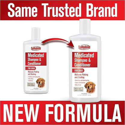 Sulfodene Medicated Shampoo & Conditioner for Dogs 12oz (Pack of 2)