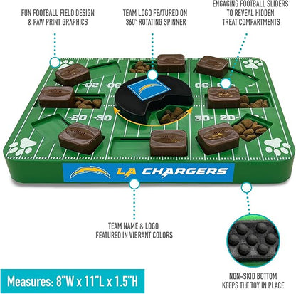 Pets First NFL Los Angeles Chargers Puzzle Toy - Interactive Dog Puzzle Treat Toy