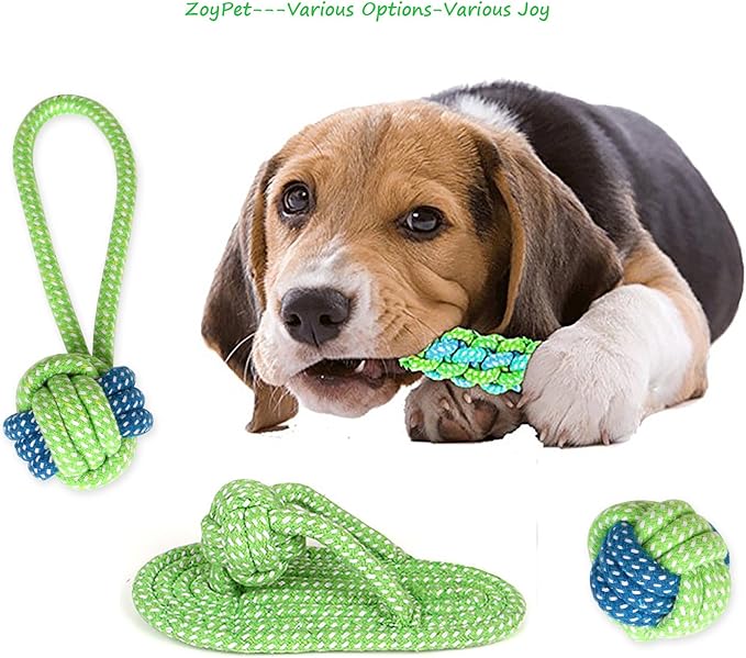 Dog Toys Flying Disc Rope Toy Chew Toys 2 Pack for Dogs Flying Discs Training Cotton Rope-Dog Toy Pack Set DT1-2P