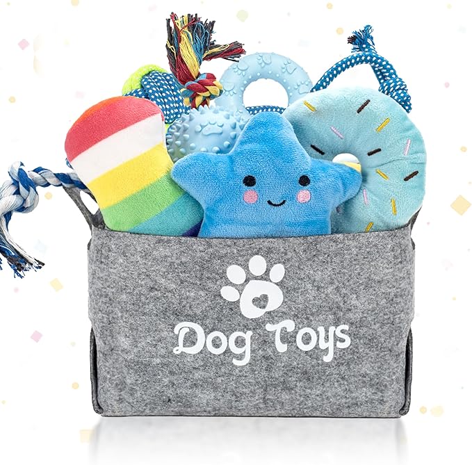 12 Pack Puppy Teething Toys Set - Small Breed Chew Toys with Storage Case, Suitable for Puppies 8 Weeks