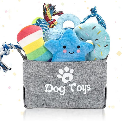 12 Pack Puppy Teething Toys Set - Small Breed Chew Toys with Storage Case, Suitable for Puppies 8 Weeks