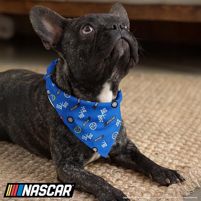 design LAB, Inc. NASCAR Official Merchandise | NASCAR Racecar Plush Toy with Fun Tug Rope and Racing Car Bandana Accessory | Pet Toys and Accessories for Dogs