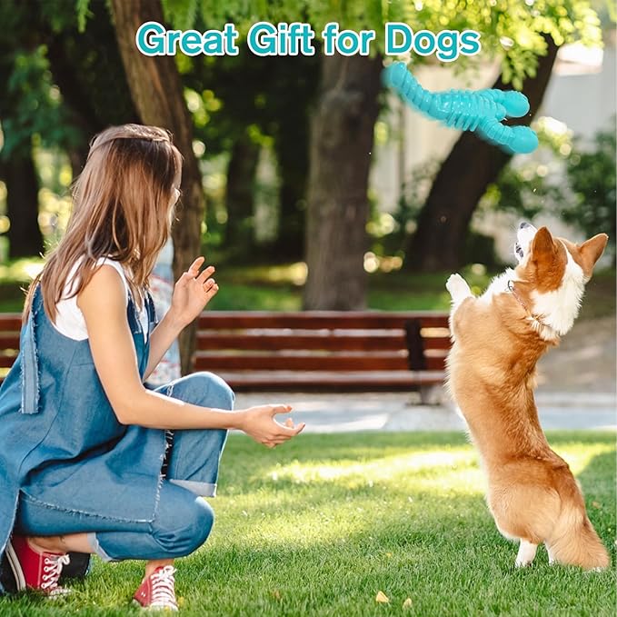 Dog Toys for Aggressive Chewers, Indestructible Tough Dog Chew Toys for Medium Large Breeds, Bacon Flavor to Keep Them Busy