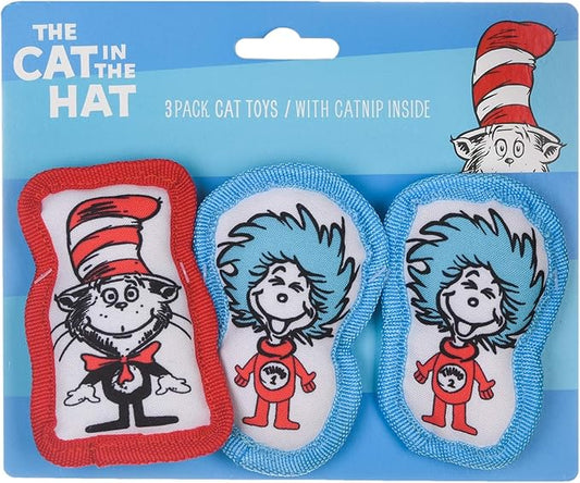 Dr. Seuss The Cat in the Hat 3 Piece Cat Toys with Catnip Inside