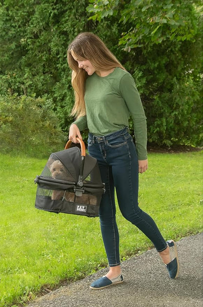 Pet Gear, A Vermont Family Owned Company Since 1936, 3-in-1 Travel System, View 360 Stroller Converts to Carrier and Booster Seat with Easy Click N Go Technology, for Small Dogs & Cats, 4 Colors