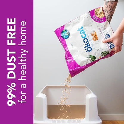 ökocat Less Mess Low Tracking Wood Clumping Cat Litter Mini- Pellets, Unscented, 14.8 pounds - Natural Ingredients, Stops Odor, Clumps Solid, 99% Dust Free, Great for Long-Hair Breeds, All Cats