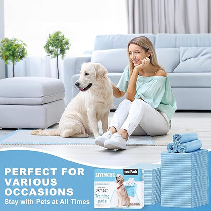 Puppy Pee Pads for Dogs 28"x44" 40 Count, Dog Pee Pads Extra Large, Leak-Proof & Super Absorbent, Thicken Disposable Potty Pads Puppy Training Pads for Cats Rabbits