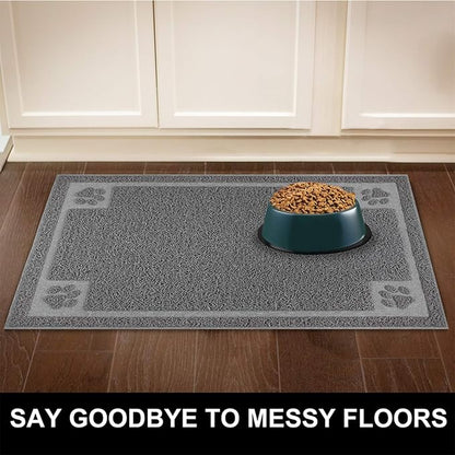 Pet Feeding Mat for Small Dogs and Cats 24" x 16" Flexible and Waterproof Dog Bowl Mat for Food and Water, Easy to Clean Dog Food Mat with Non Slip Backing