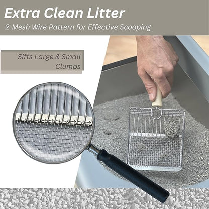 Cat Litter Scooper Accessories for Indoor Cats Heavy Duty Metal Kitty Litter Scoop for Litterbox Multicat Shovel Scoop Filter for Kitty Litter