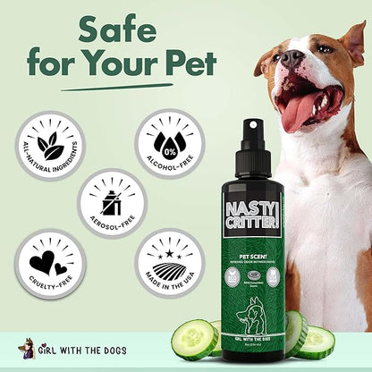 Girl With The Dogs NASTY CRITTER Made in USA - Pet Scent 8 Oz - for Cats and Dogs