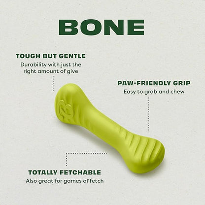 Benebone 3-Pack Ball/Bone Medium/Pawbler Rubber Pet Toys