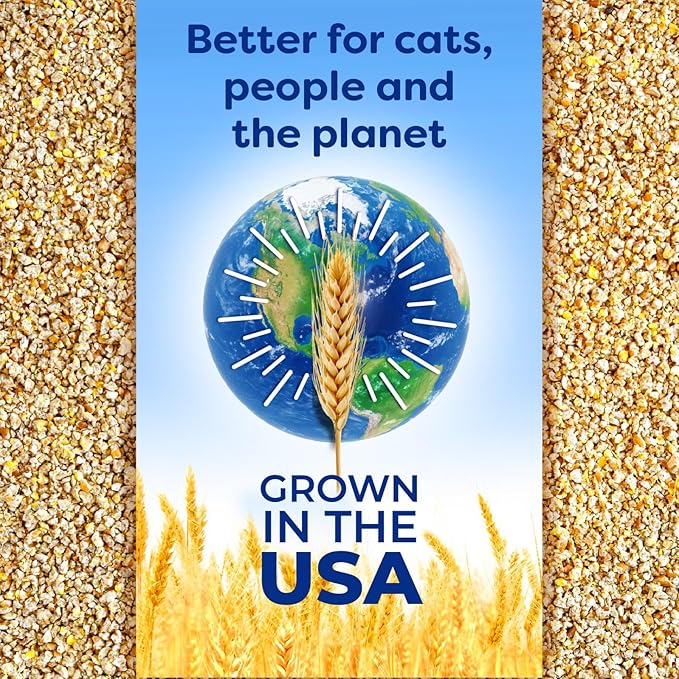 sWheat Scoop Natural Wheat & Corn Cat Litter, Easy Maintenance, Absorbs on Contact with Plant-Based Odor Control, 28 Pound Bag