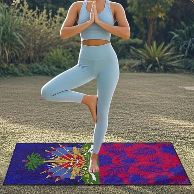 SEANATIVE Flag of Haiti Car Cushion Towels Auto Seat Protectors - Absorber Towel for Car Wash Car Seat Covers, Post-Workout & Dog Owners (33.1" x 60.67")