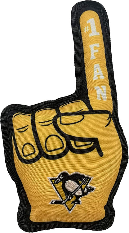 Pets First NHL Pittsburgh Penguins #1 Fan Toy for Dogs & Cats. Best Tough PET Toy with Inner Squeaker. Number One Premium Dog Toy for Strongest Chewers & Sports Fans, One Size